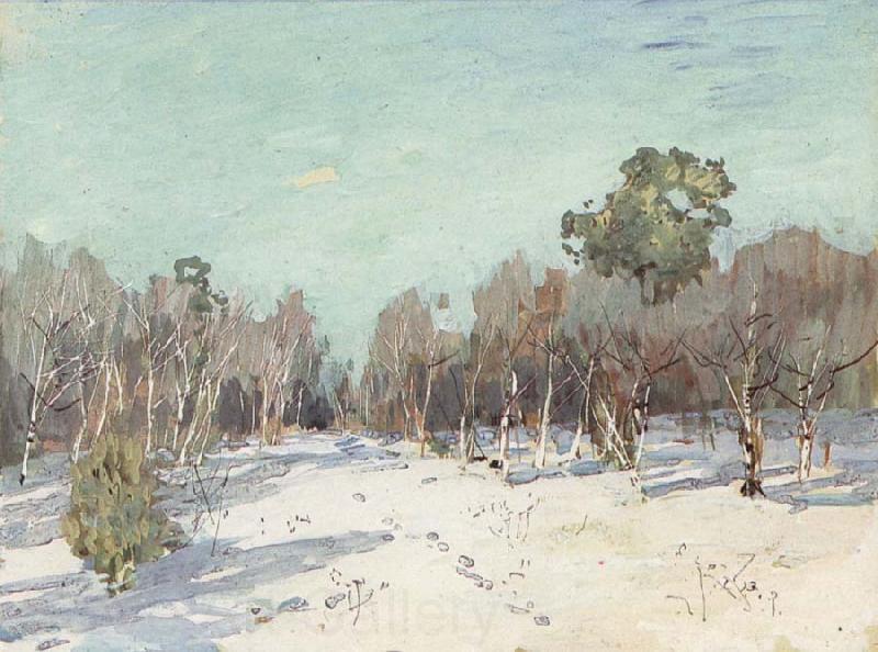 Levitan, Isaak Garden in the snow